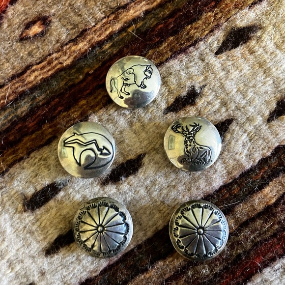 Sterling silver vintage button covers. - Picture 1 of 3